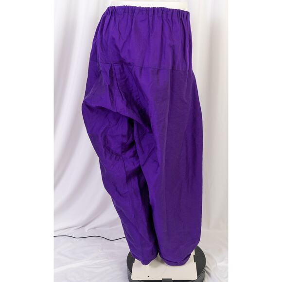 Unisex bright purple handmade Harem pants with stretch waist - Sz L - Picture 4 of 4